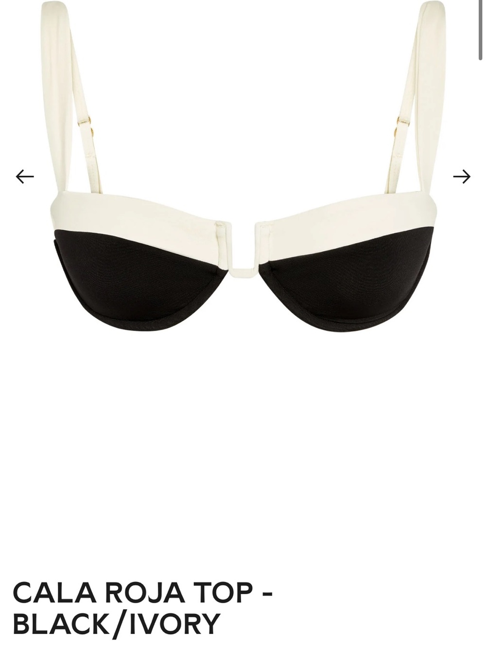 BNWT Black/Ivory Balconette Bra
